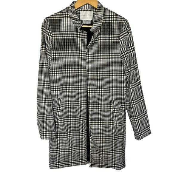 Carolina Belle Jackets & Blazers - Carolina Belle Black White Plaid Open Front Blazer Jacket Large or XL